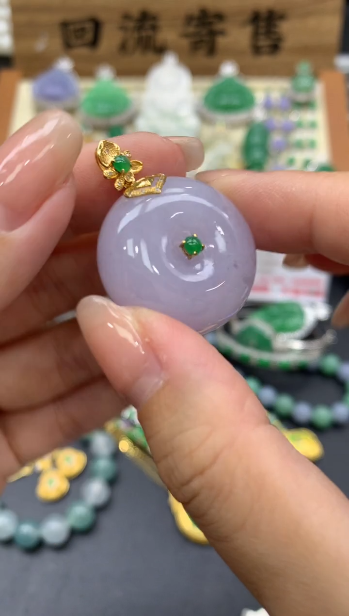 【闪购商品】翡翠颈饰18K金镶嵌135-中国好珍宝