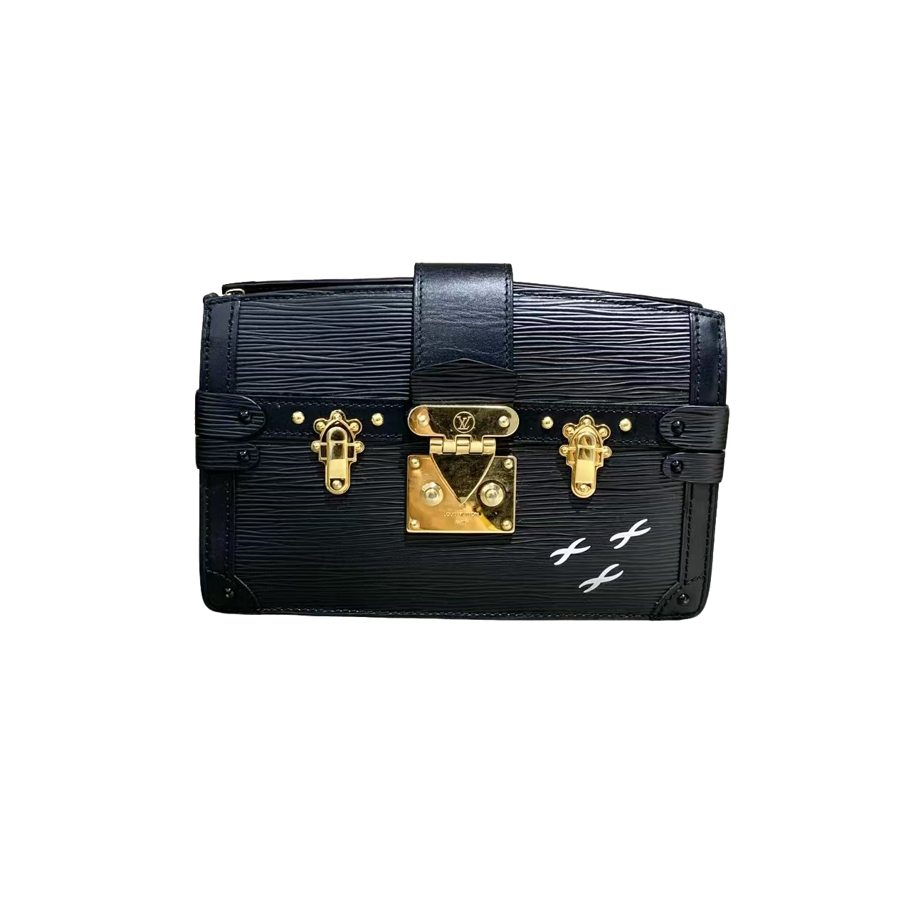 95新 LouisVuitton/路易威登 奢100严选  水波纹黑色软盒子单价包