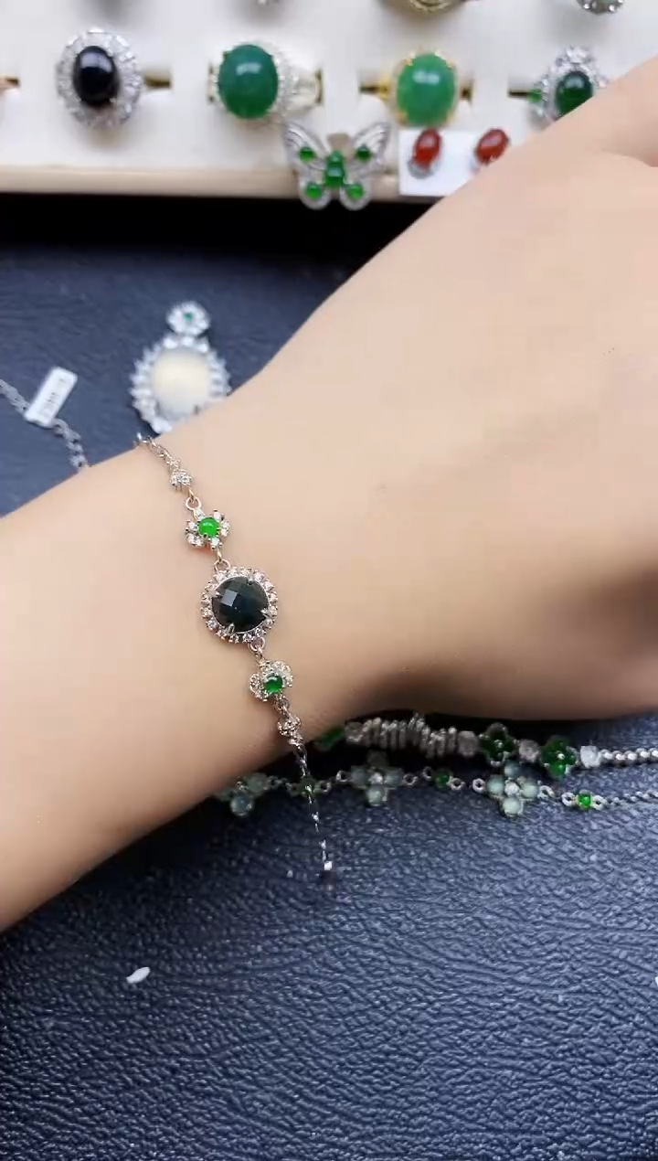 【闪购商品】翡翠戒指银S925镶嵌11111