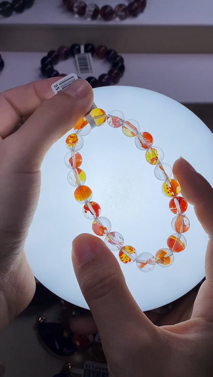 【闪购商品】水晶手链未镶嵌锦鲤胶花单圈9m+