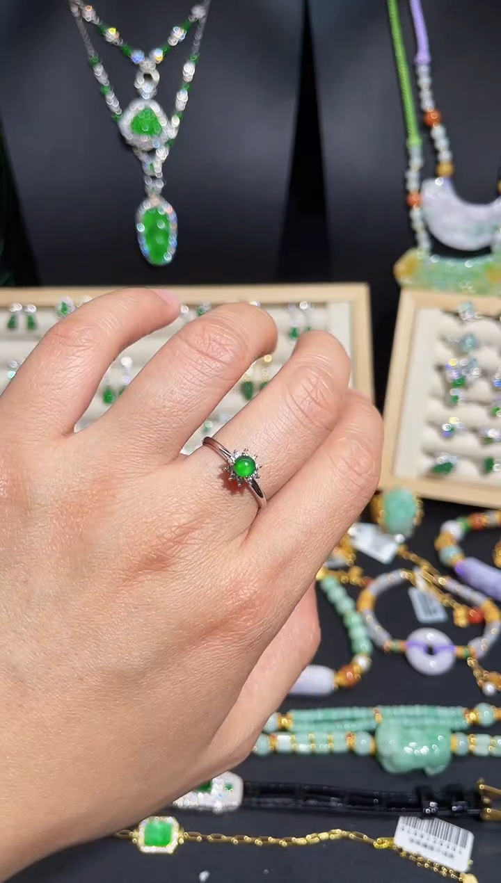 【闪购商品】翡翠颈饰银S925镶嵌蛋面/支持复检/一件