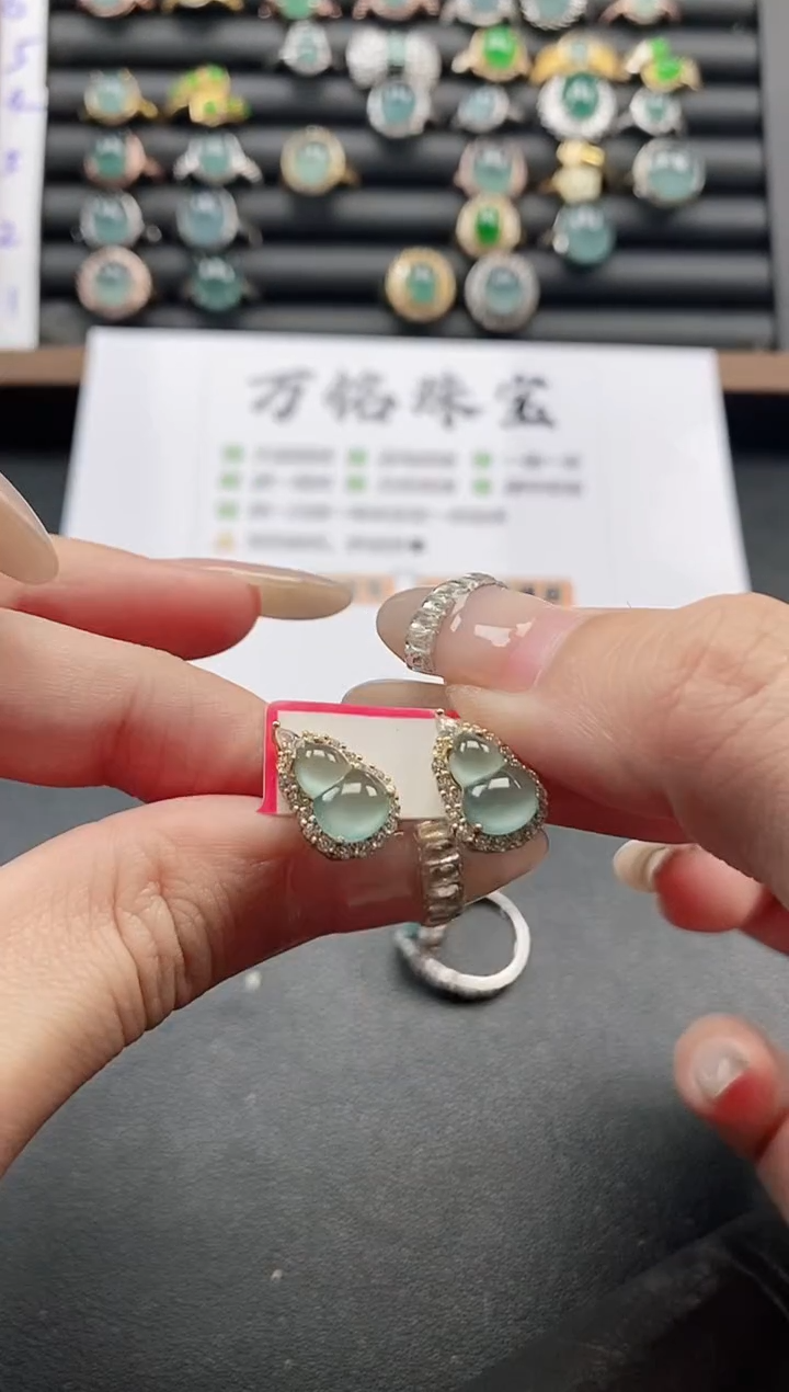 银S925镶嵌戒指翡翠51511