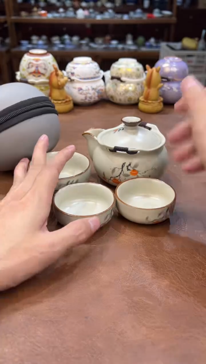 真的很便宜会开片的旅行茶具