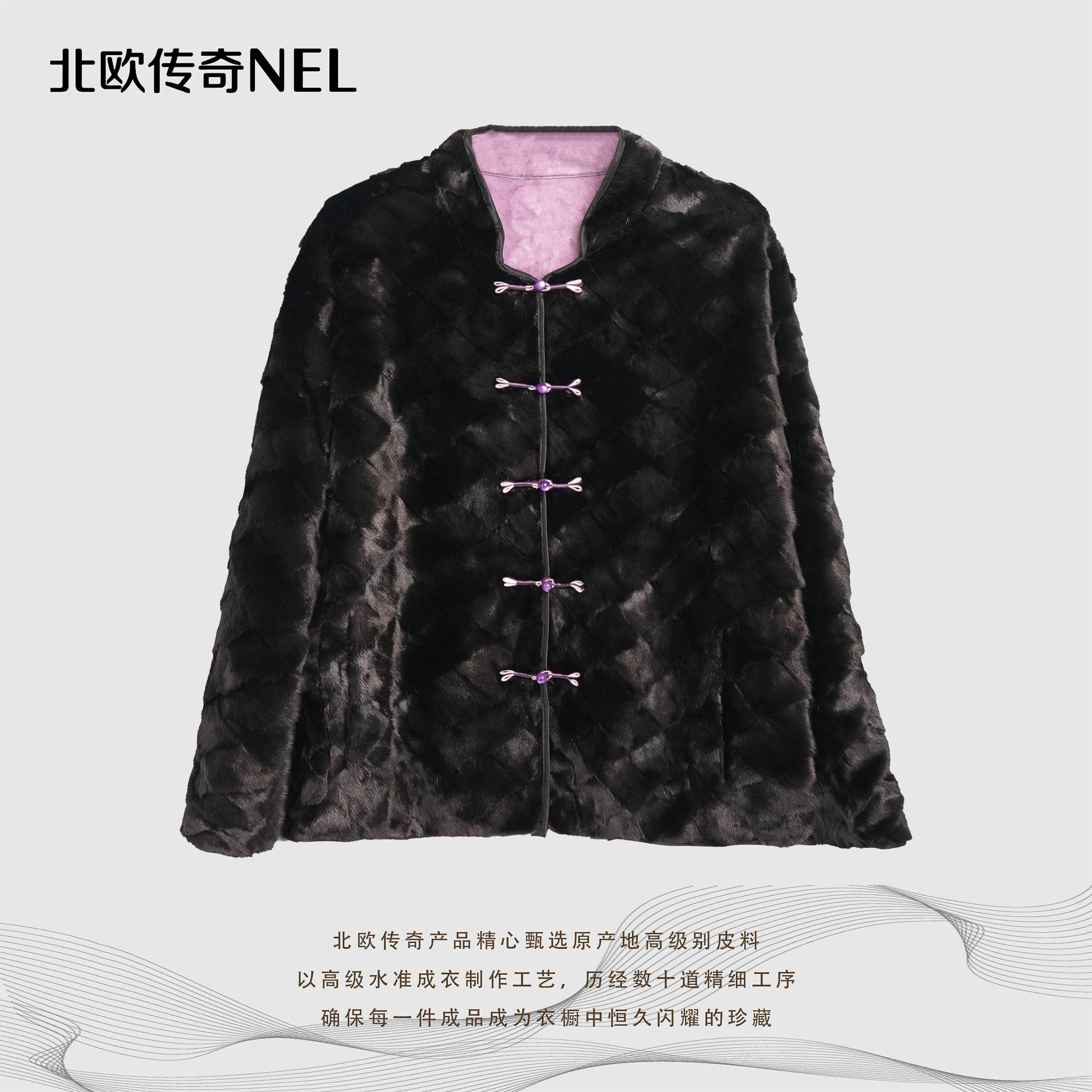 北欧传奇【新东方专属】进口水貂外套AJ17两面穿