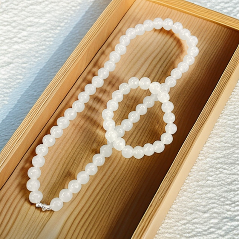  【小雨专属】月光珠圆玉润珐琅妈妈链+手串DH6187