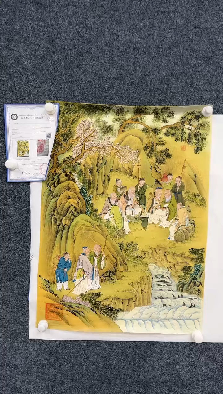 【闪购商品】国画2.8-艺术-冯高翔-四尺三开丝绢-15