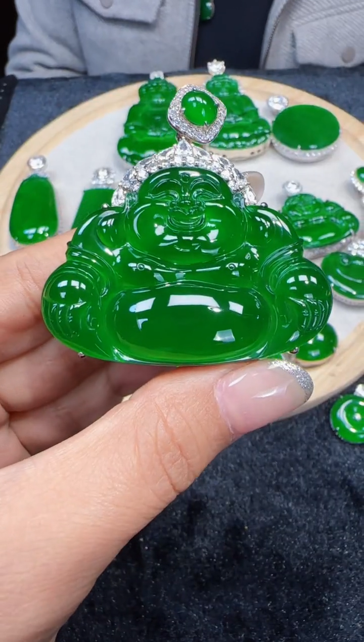 未镶嵌定制翡翠翡翠吊坠125