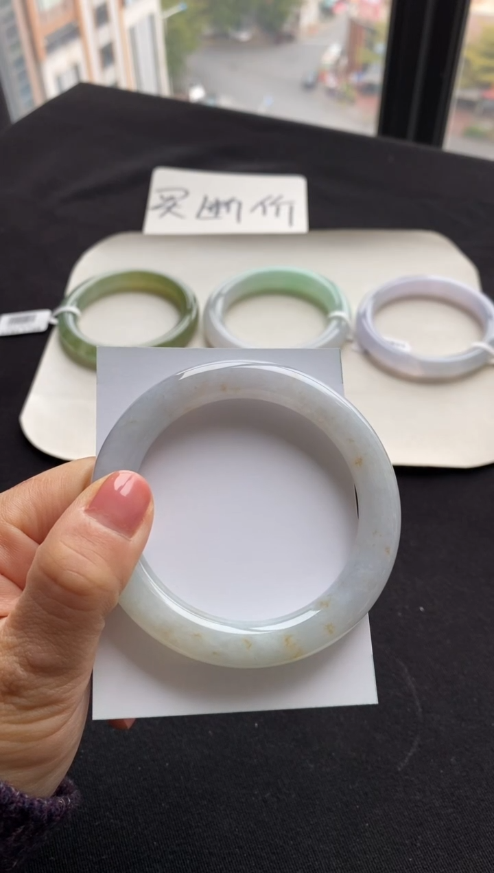 【闪购商品】翡翠手镯（圆镯）未镶嵌55圆条--不退不换