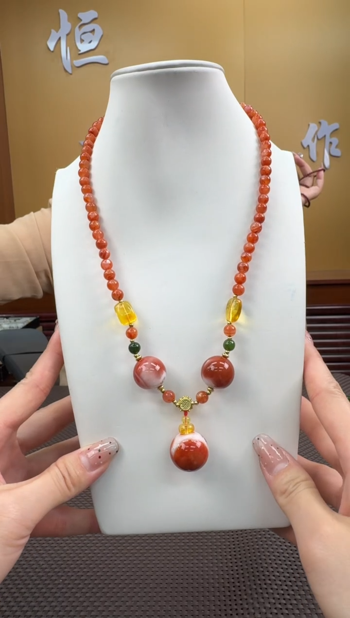 【闪购商品】玛瑙/玉髓项链未镶嵌项链