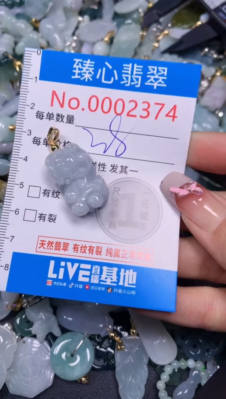 【闪购商品】翡翠颈饰未镶嵌含绳0002374