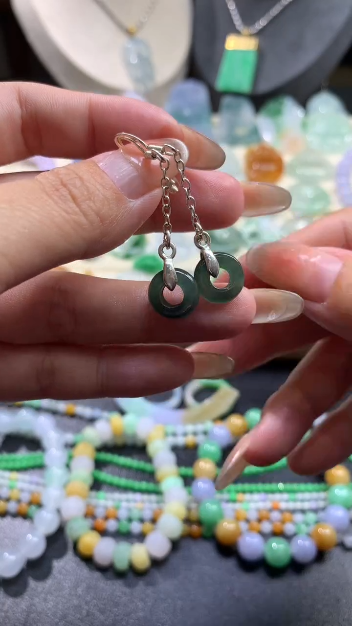 【闪购商品】翡翠耳饰合金翡翠