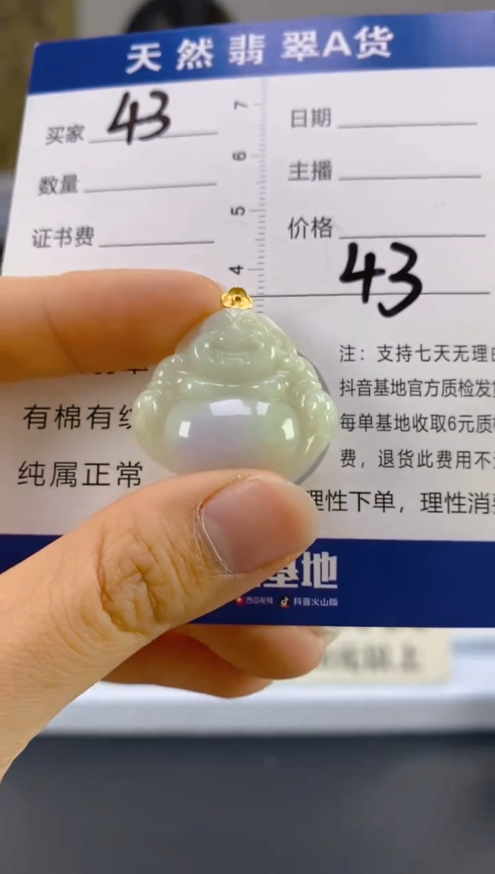 【闪购商品】翡翠颈饰18K金镶嵌天然A货翡翠