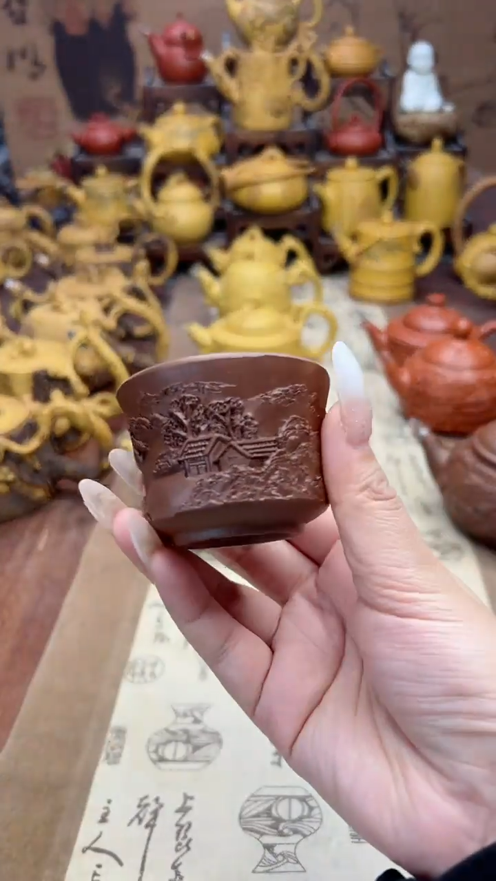 【闪购商品】紫砂茶壶山水人家杯