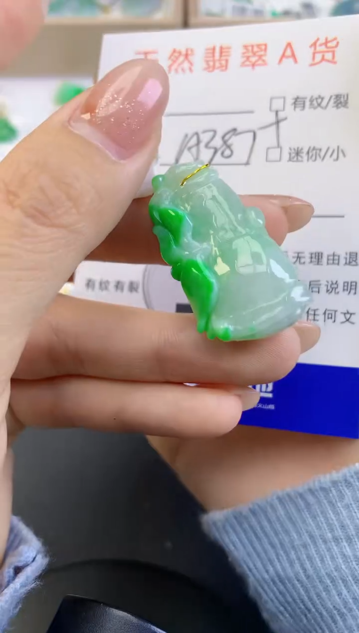 颈饰未镶嵌翡翠天然A货缅甸翡翠百元以上9元证书费自理
