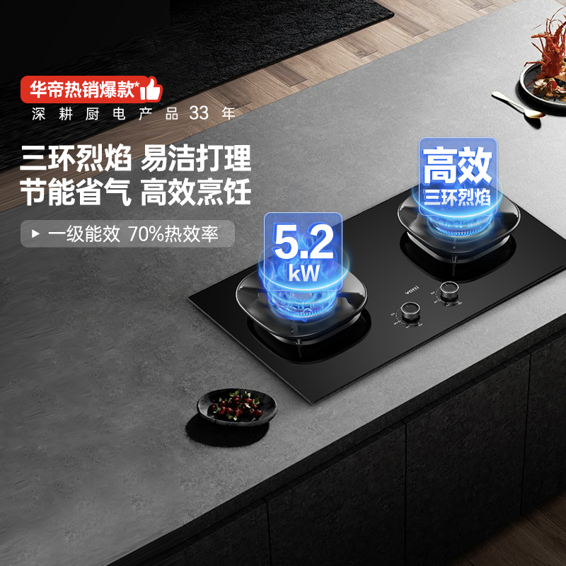Vatti/华帝i10309家用台嵌两用5.2kw三环火力天然气液化气燃气灶