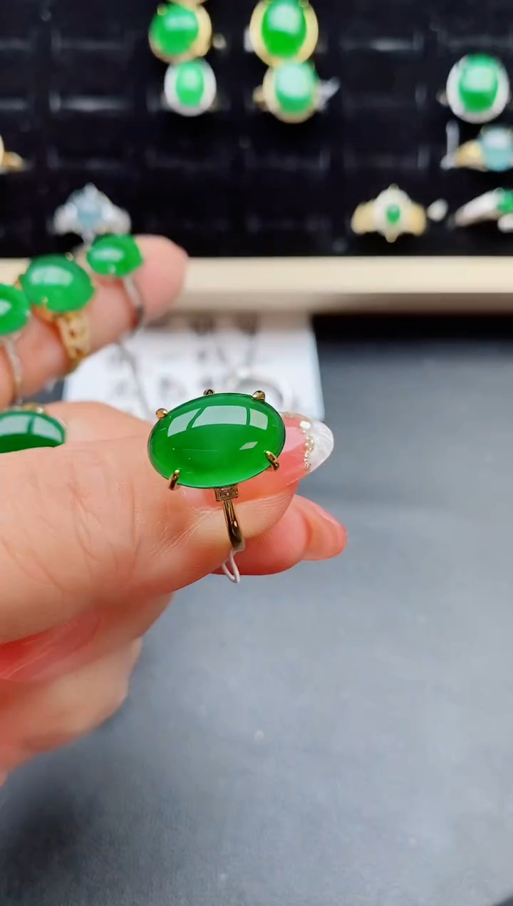 【闪购商品】翡翠戒指银S925镶嵌121212