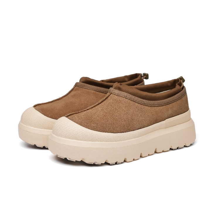 【彤老板精选】绒皮雪地靴冬季新款男女情侣增高厚底加绒加厚棉鞋