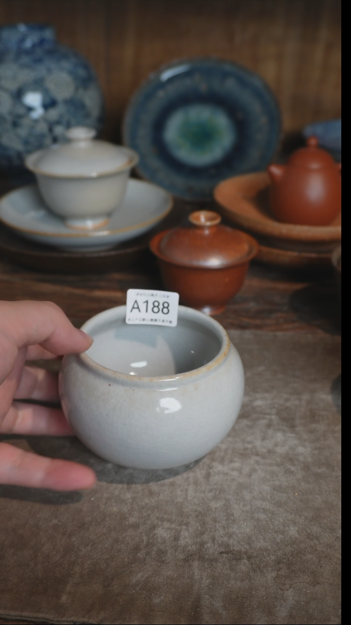 【闪购商品】A188号白志野建水有窑汗拍品，一物一拍