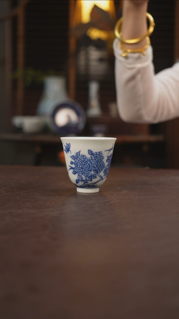 杯景德镇陶瓷杯碗柴烧多人