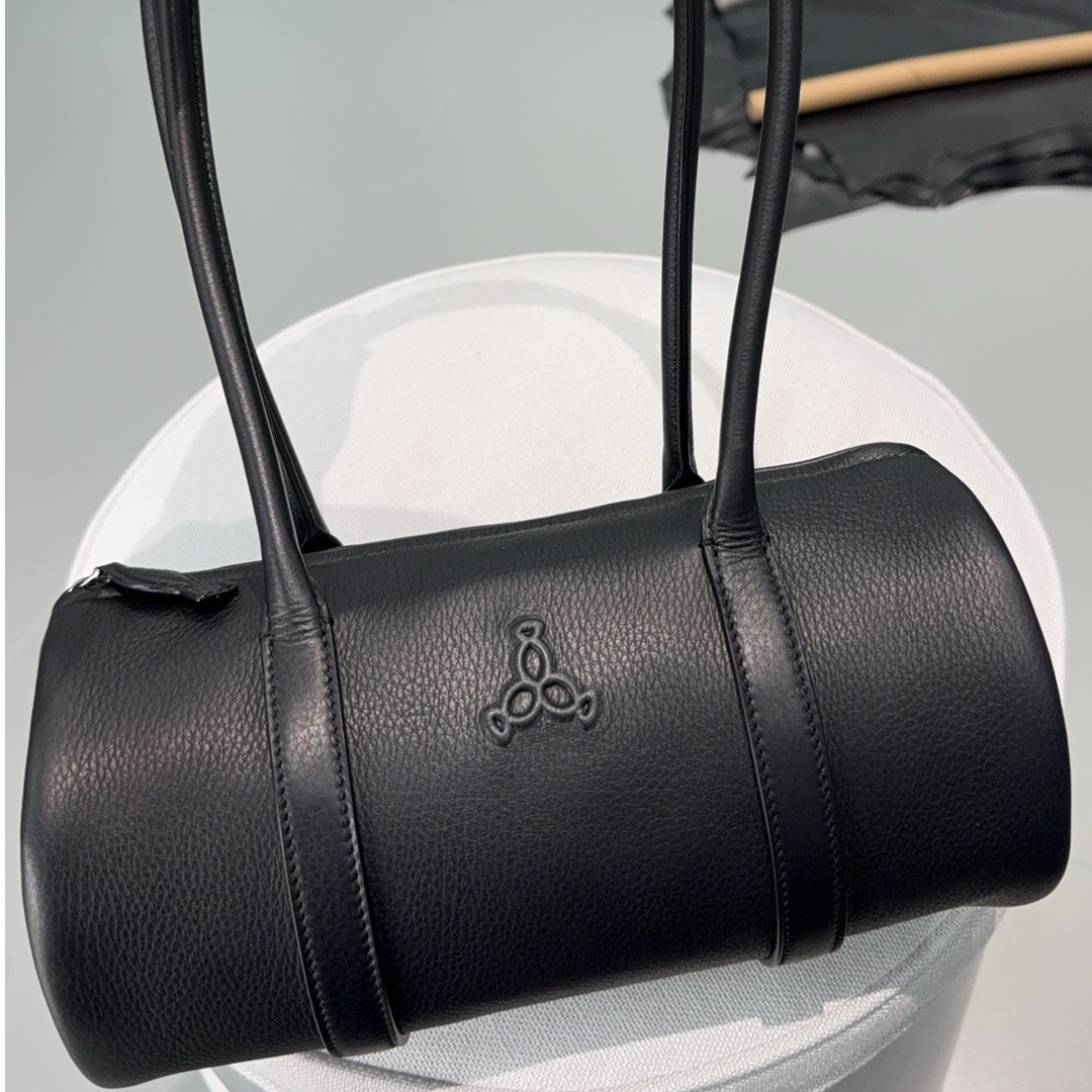 三笙鱼SANSHENGYU 【小圆满】鹿皮单肩筒包——设计师风格系列