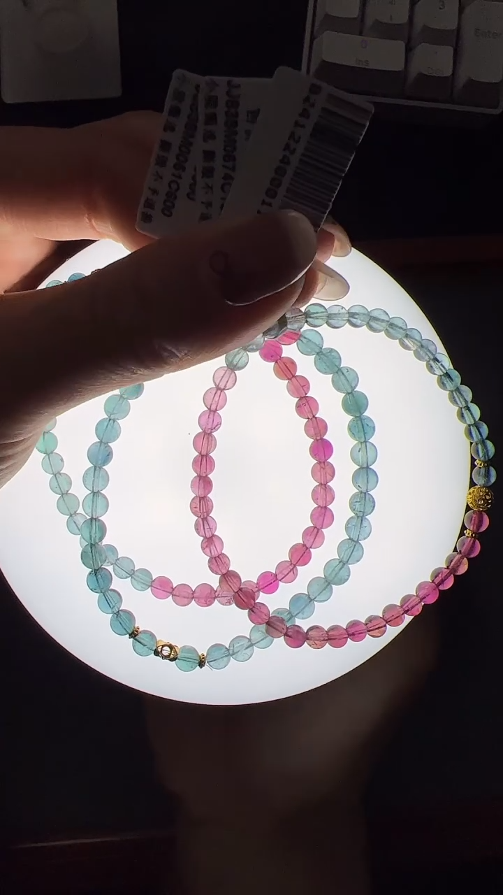 【闪购商品】碧玺手链18K金镶嵌JJ838约4mm多样性发一件