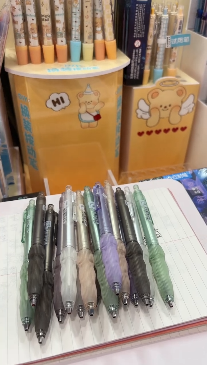 禾硕HS-139按动中性笔0.5(黑色)--8支（笔杆不挑）