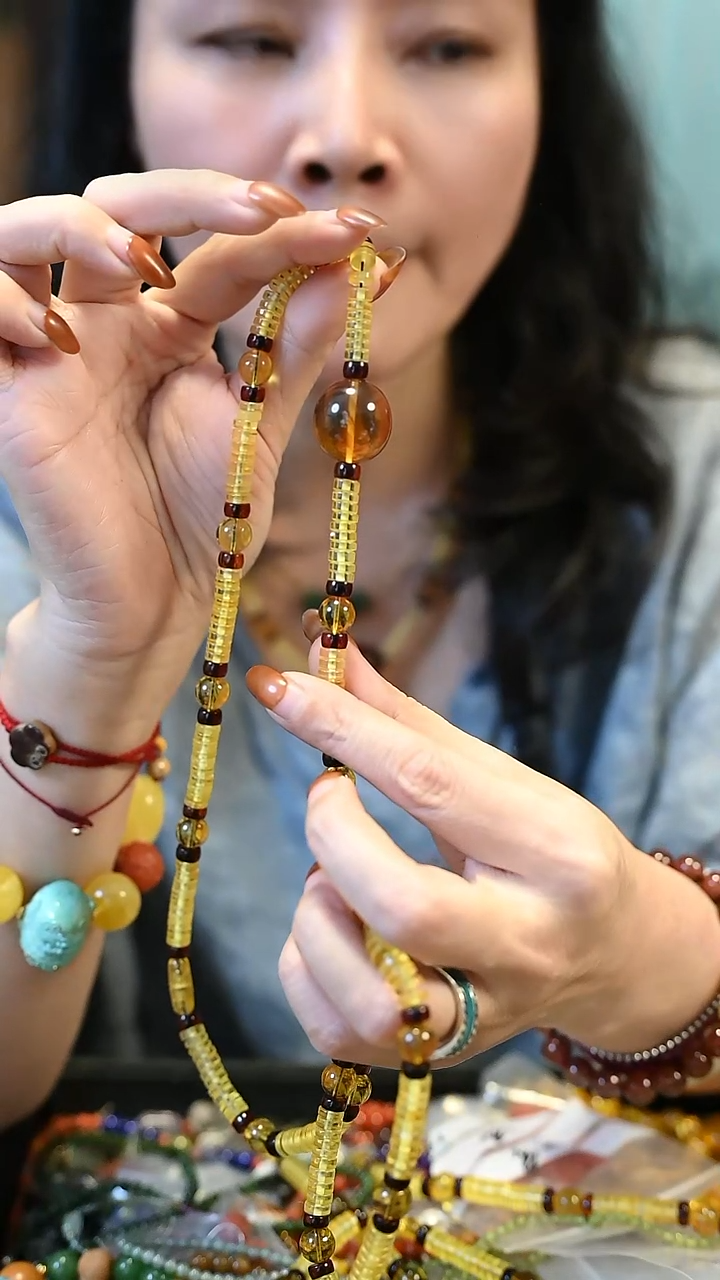 琥珀颈饰未镶嵌 全量