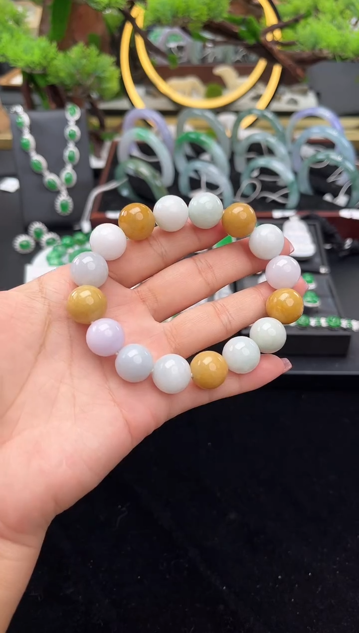 未镶嵌手串翡翠珠串