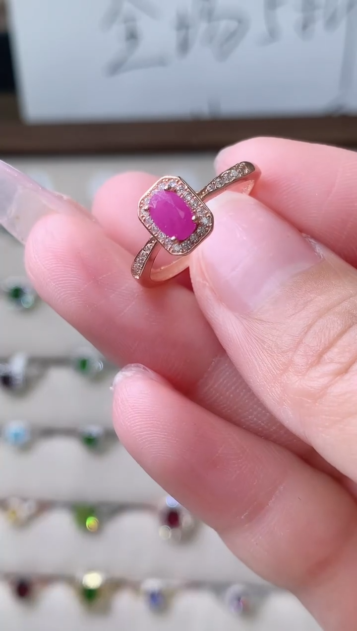 【闪购商品】红宝石戒指银S925镶嵌104-23  