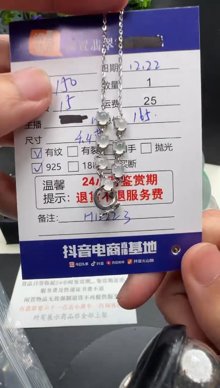 颈饰银S925镶嵌翡翠翡翠项链