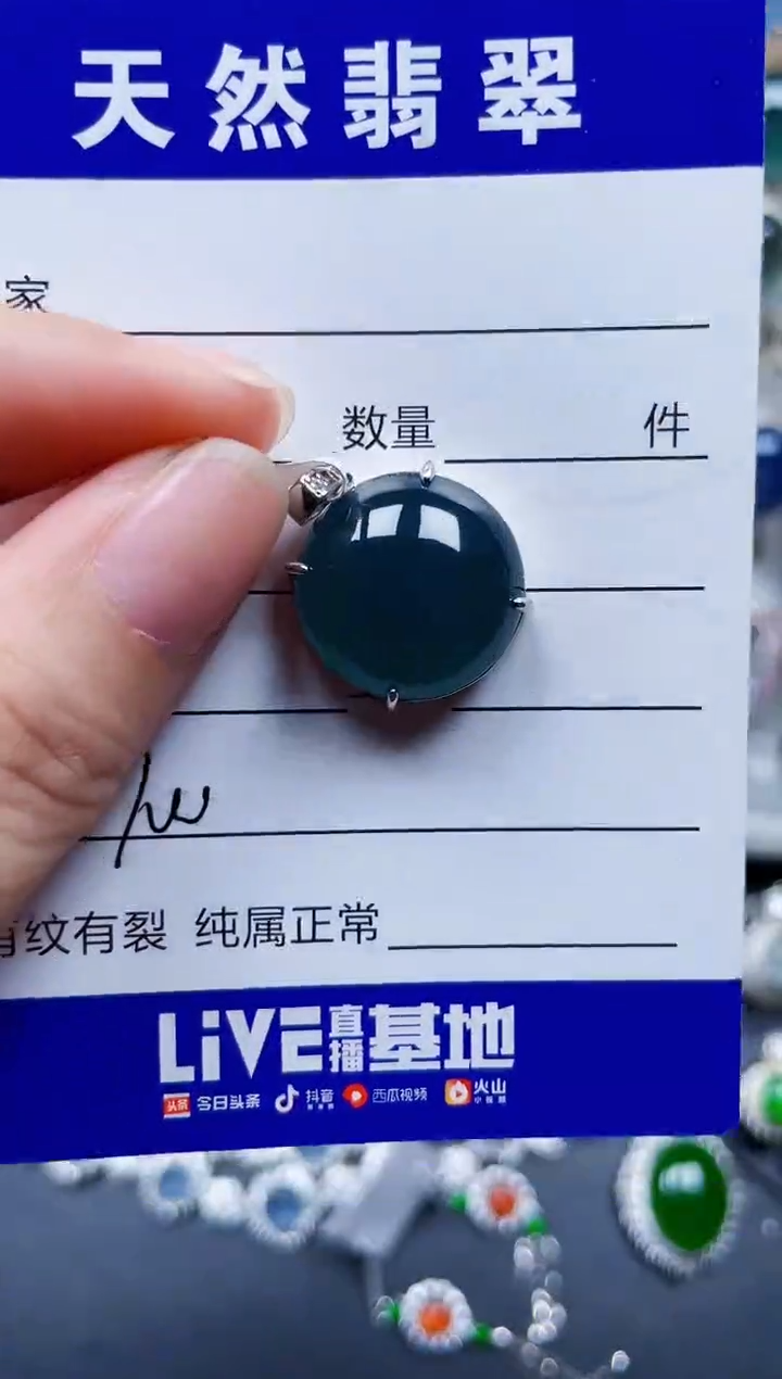 颈饰银S925镶嵌翡翠700