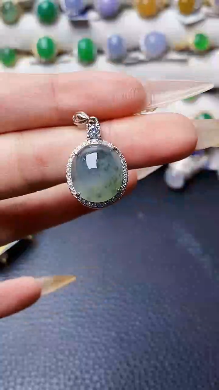 银S925镶嵌戒指翡翠4507