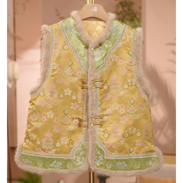 《 梦华序-棉马夹》2025年秋冬新款简约刺绣加厚时尚气质马夹