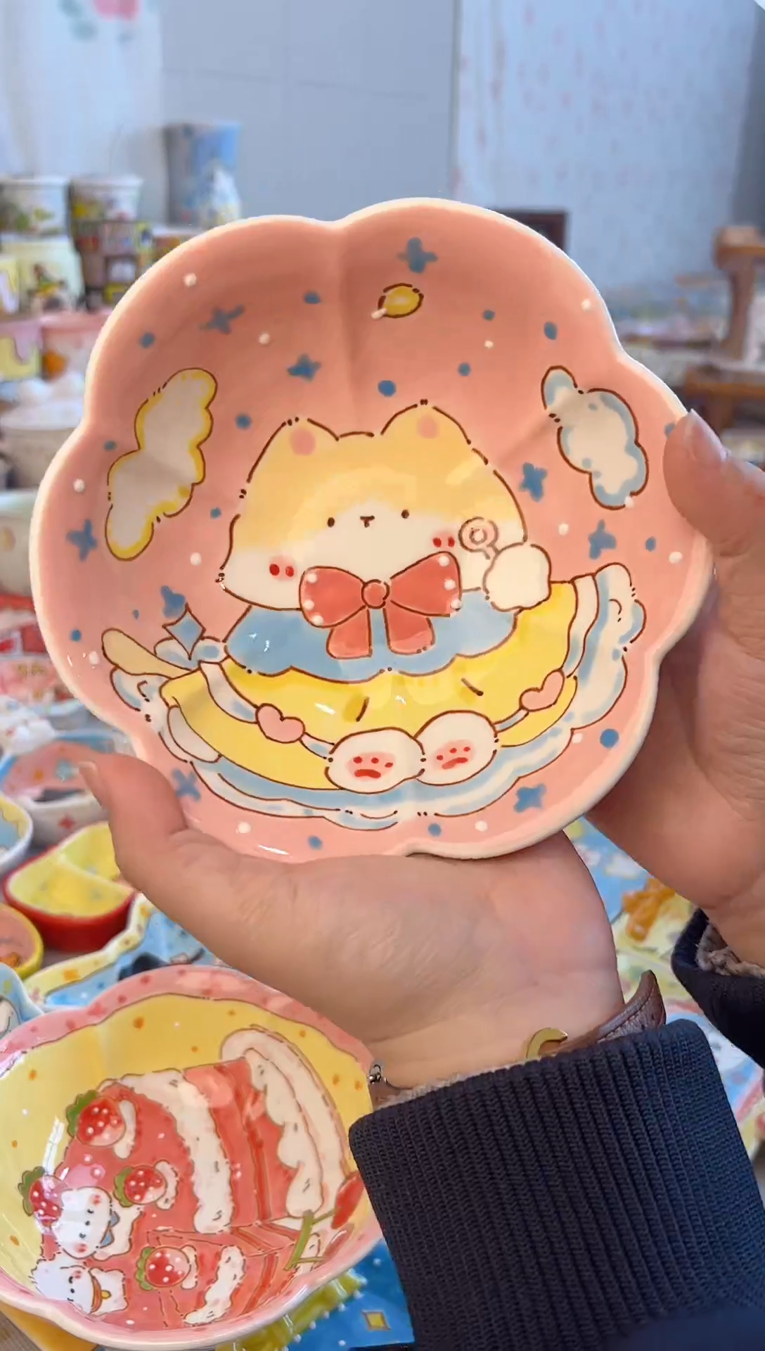 摆件陶景德镇陶瓷手绘微瑕