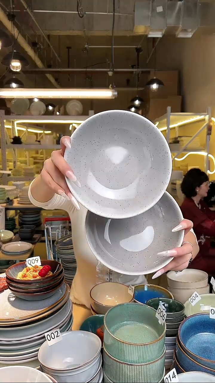 瓷356外贸尾货高温釉下彩陶瓷餐具默认微瑕