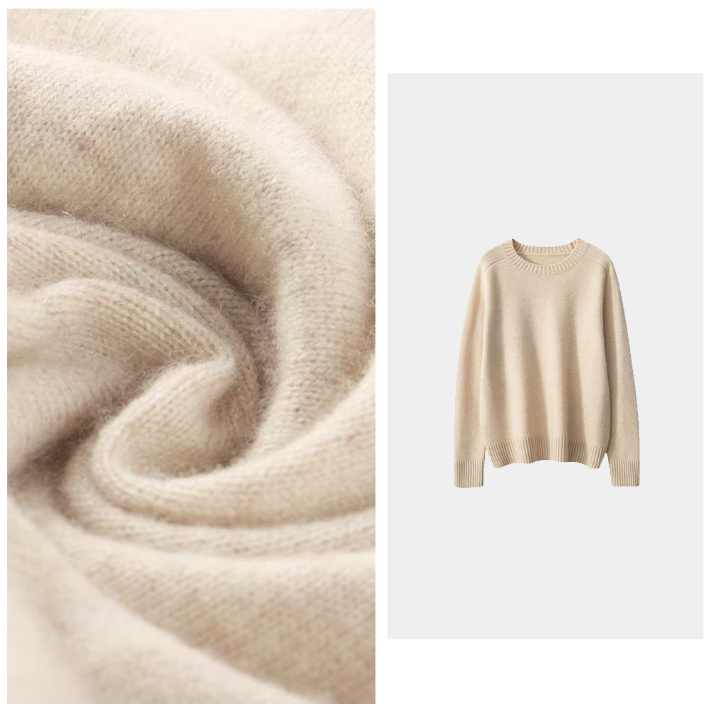 100%纯羊毛软糯毛衣女秋冬加厚宽松套头慵懒风打底针织衫上衣外穿