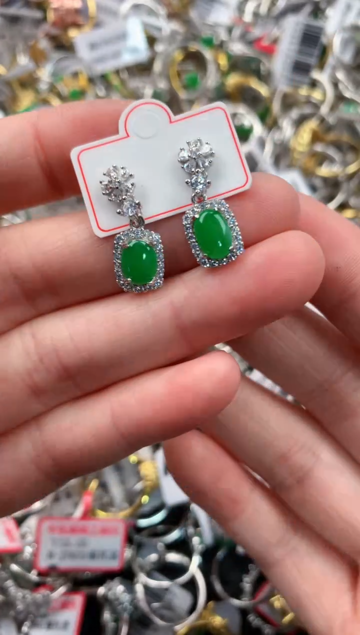 银S925镶嵌戒指翡翠222   4