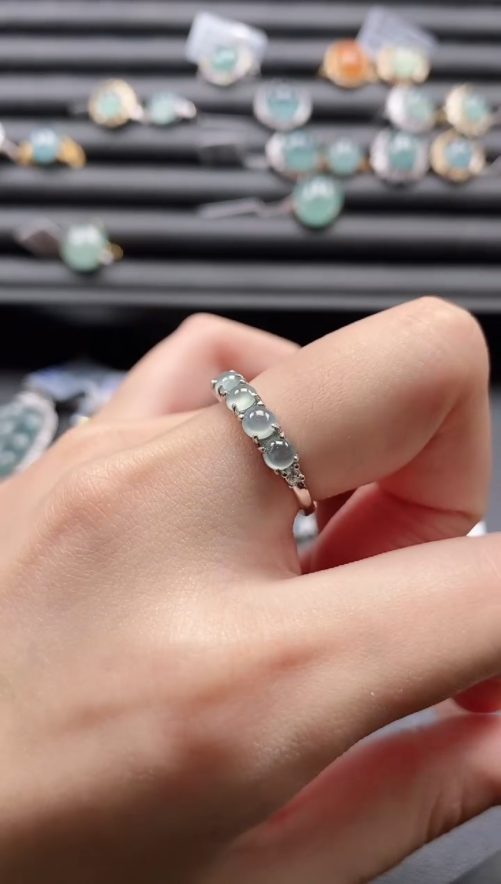 【闪购商品】翡翠戒指银S925镶嵌1111