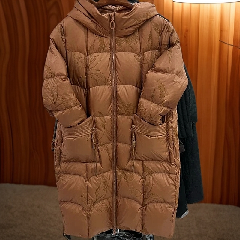 2024冬季新品拉链连帽加厚保暖韩版潮流休闲带帽5589