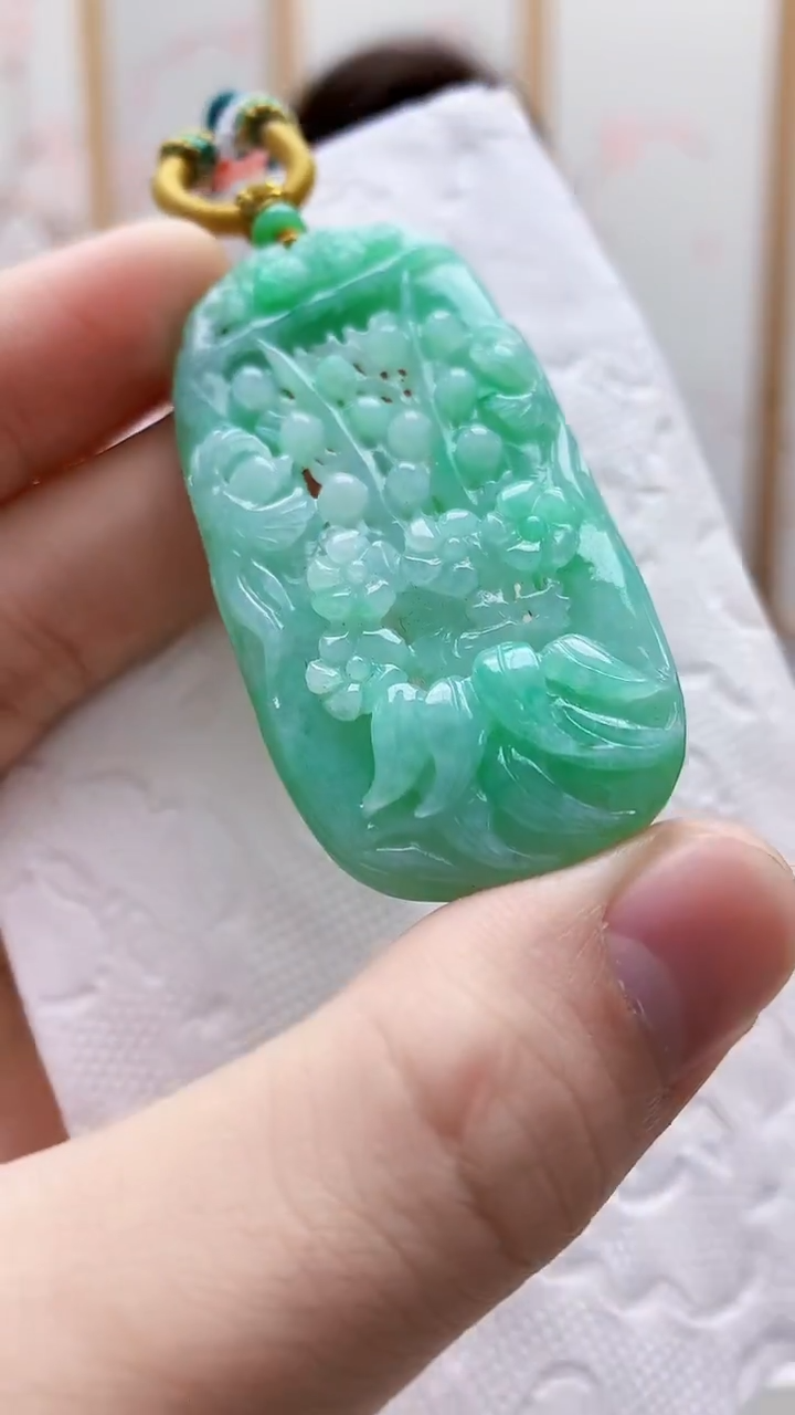 未镶嵌定制翡翠4829bb-毛货挂件78