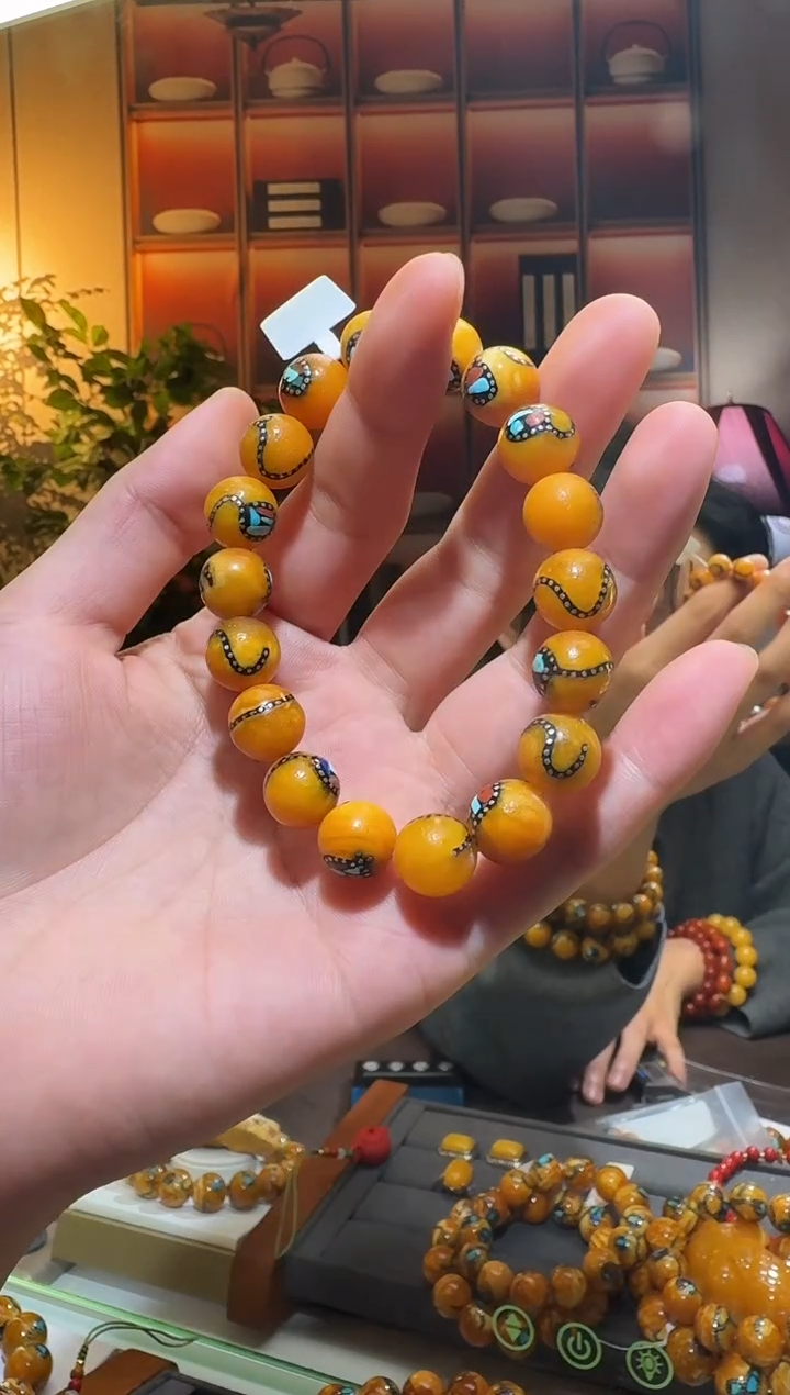 蜜蜡颈饰未镶嵌6725天然蜜蜡珠宝奇石