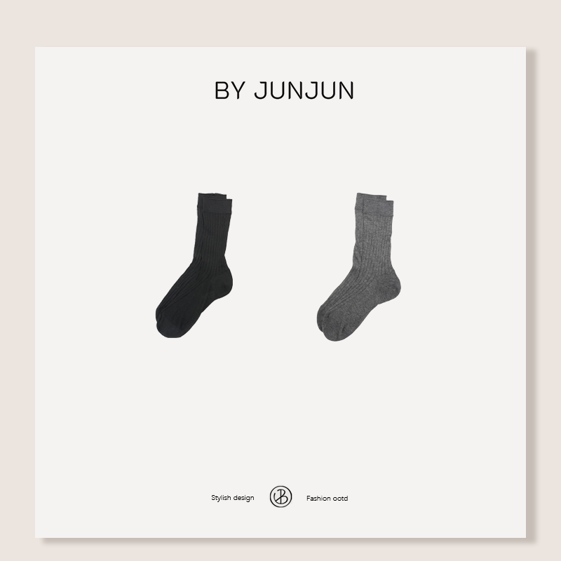 Byjunjun【微透超薄缪袜】定制中筒堆堆袜C25W0602