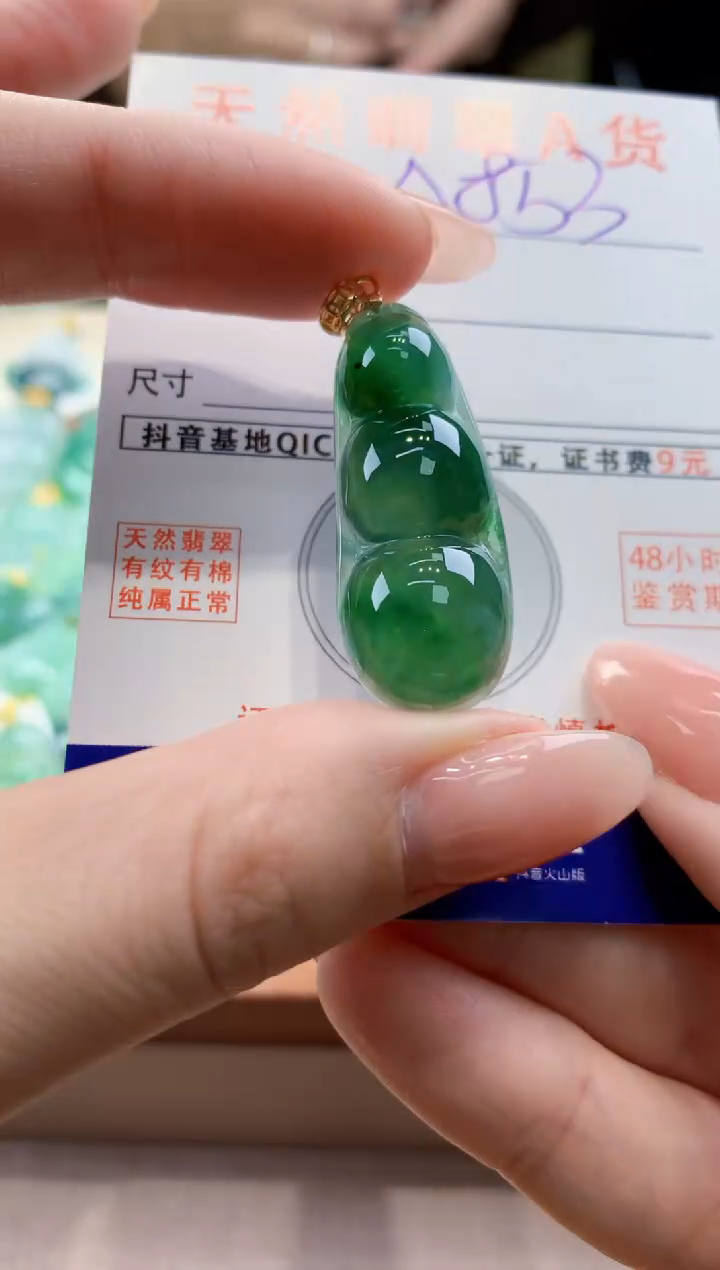 颈饰未镶嵌翡翠天然A货翡翠挂件