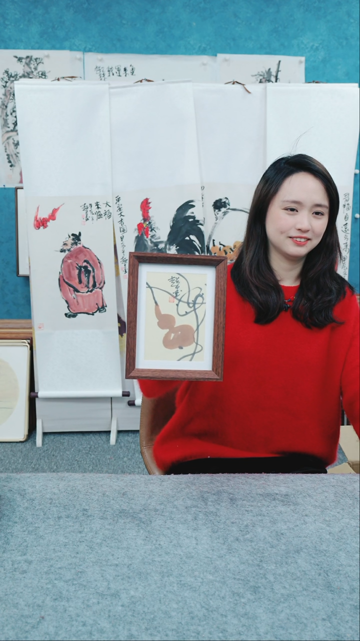 【闪购商品】国画8寸郑志超老师木质摆台