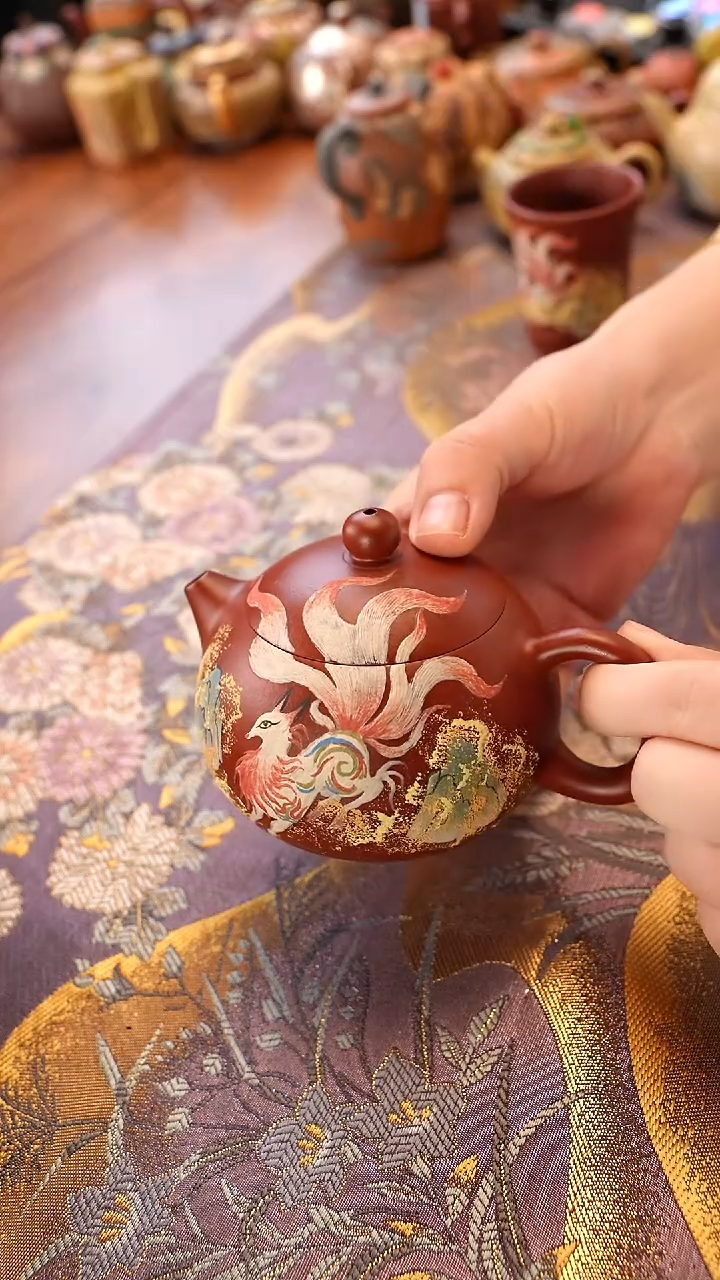 茶壶紫砂大红袍九尾西施