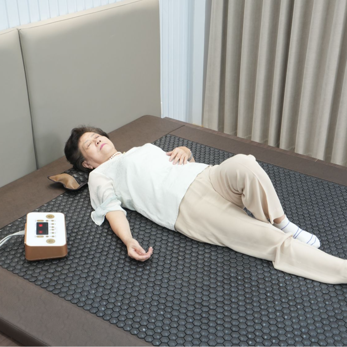 【贴片款】加热床垫双温双控床垫可喜安全麦饭石床垫数字显示