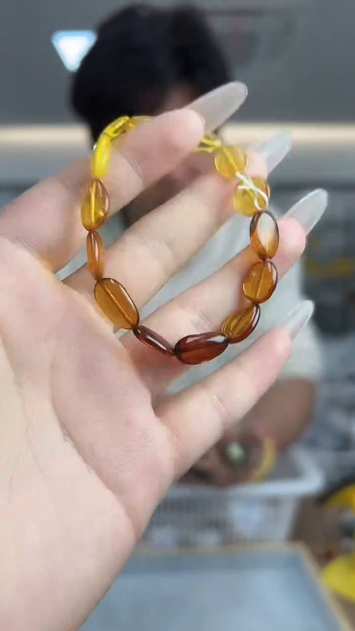 【闪购商品】琥珀裸石未镶嵌彩虹珀
