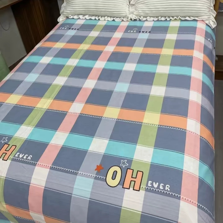 多尺寸 床单枕套 四季加厚加密  原棉老粗布 柔软透气（灰色格调)c