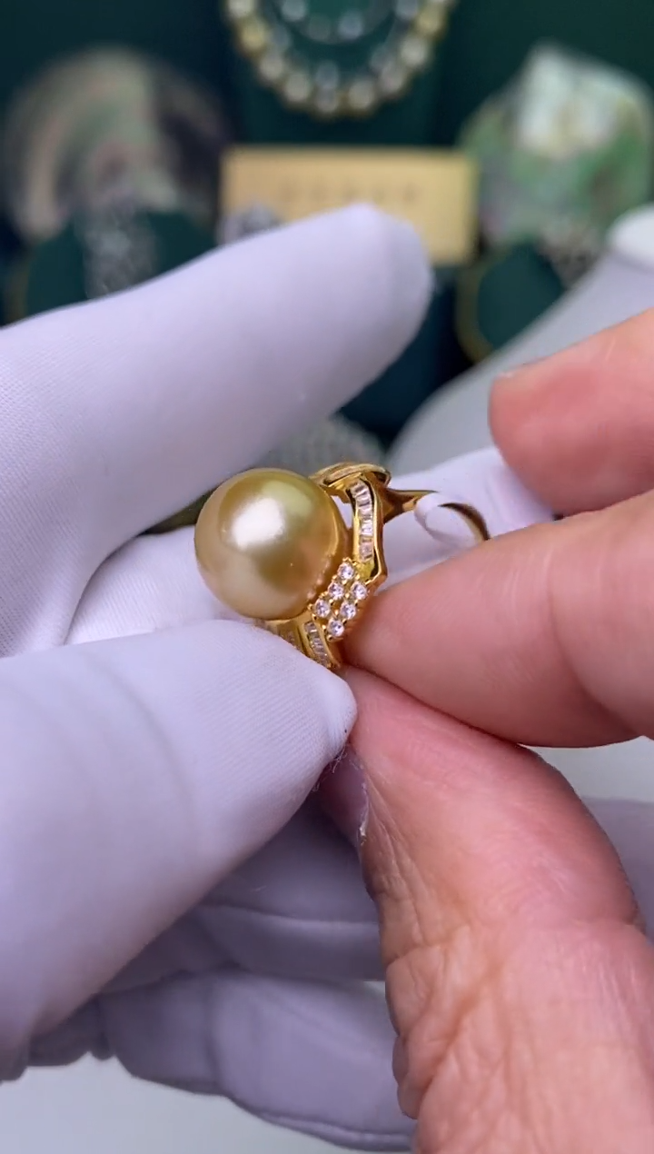 【闪购商品】海水珍珠戒指银S925镶嵌12-13