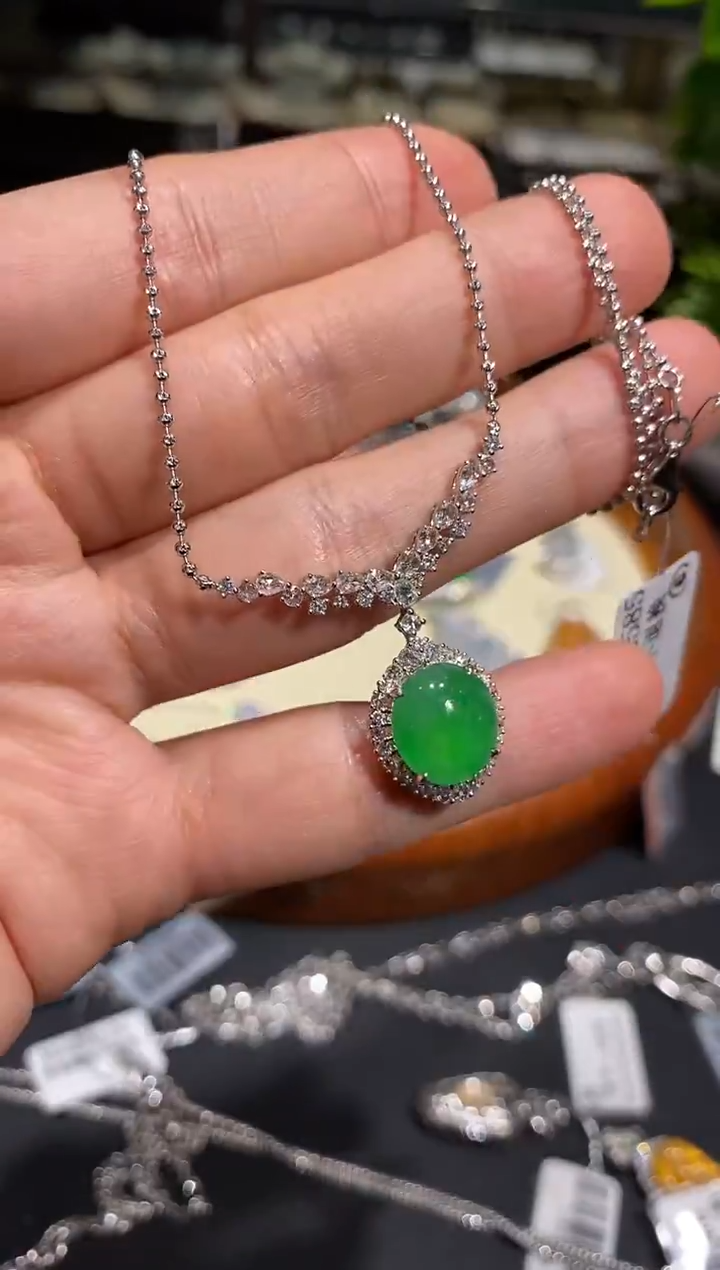 【闪购商品】翡翠套链18K金镶嵌套链